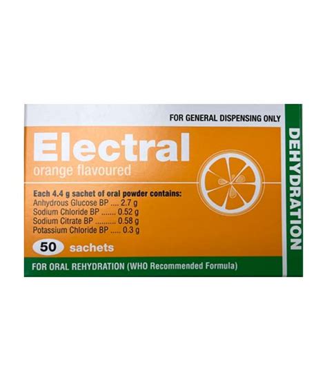 Electral Oral Electrolyte Rehydration Sachets Orange, 50 pack - ZOOM ...