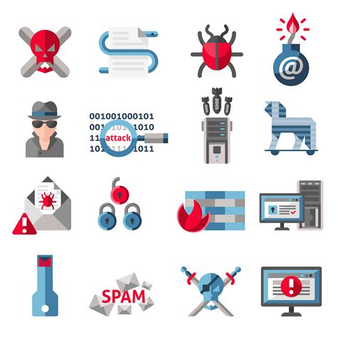 Hacker icons set 454799 Vector Art at Vecteezy