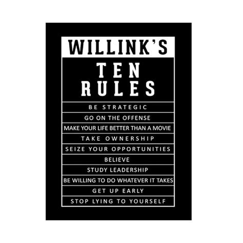 Jocko Willink's Ten Rules Jocko Willink Good Extreme Ownership Poster ...