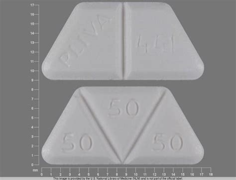 50 50 50 PLIVA 441 Pill Images (White / Four-sided)