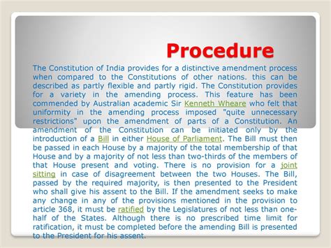 Amendment to the Indian Constitution - ppt download