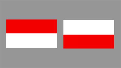 The flag of Poland in the style of Indonesia and the flag of Indonesia ...