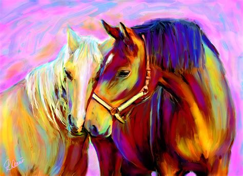 Horse Love Digital Art by Karen Derrico - Fine Art America