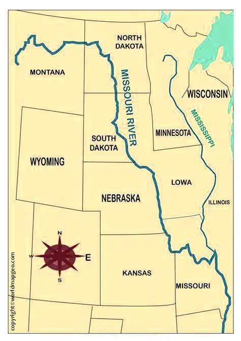 Missouri River Map [Where is Missouri River on a Map]