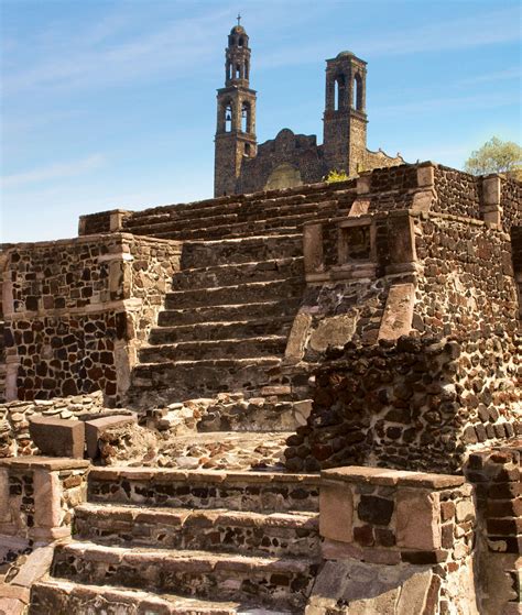 Picture of Aztec temples in the Square of Three Cultures in Mexico City ...