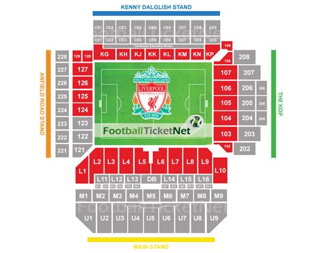 Anfield Seat Map