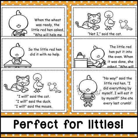 the little red hen story printable pdf - Things Column Image Library