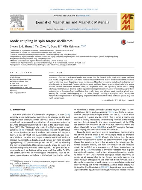 (PDF) Journal of Magnetism and Magnetic Materials