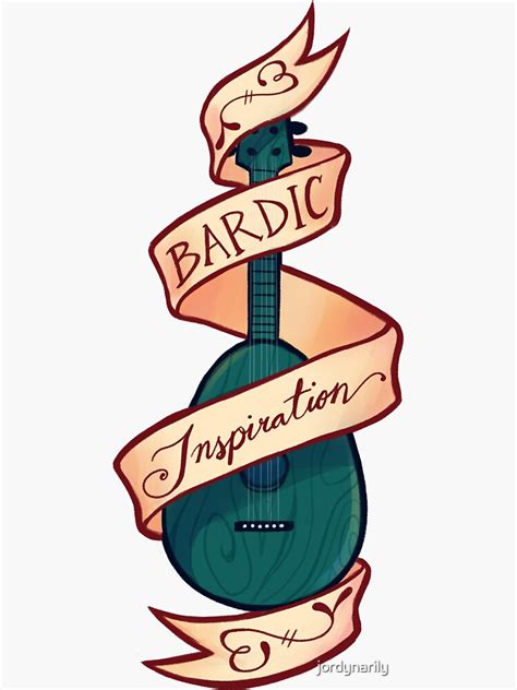 "Bardic Inspiration - Dungeons & Dragons " Sticker for Sale by jordynarily | Redbubble