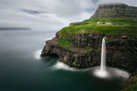 Mulafossur Waterfall, Faroe Islands, Faroe Islands