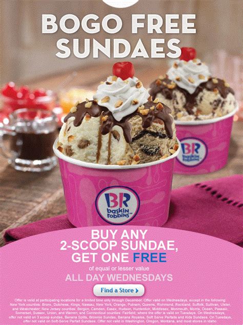 Baskin Robbins Printable Coupons June 2017