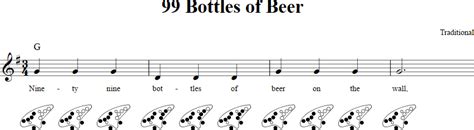 99 Bottles of Beer for Twelve Hole Ocarina