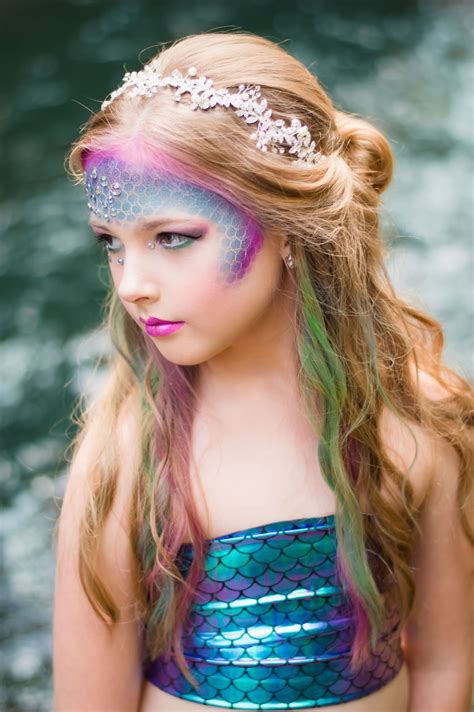 Mermaid Costume Makeup, Mermaid Makeup Halloween, Mermaid Makeup Looks, Mermaid Theme Birthday ...