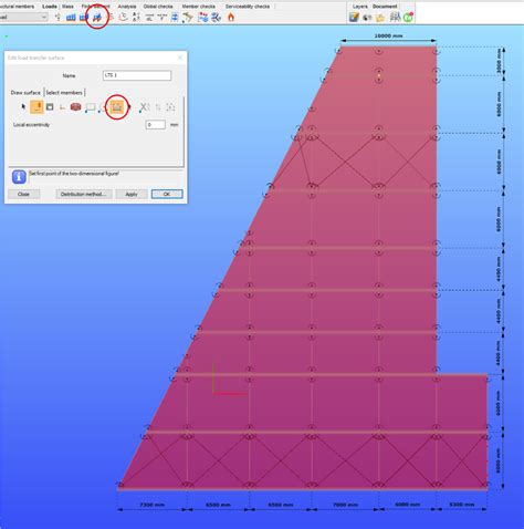 Surface wind load on a custom shape roof – Consteel