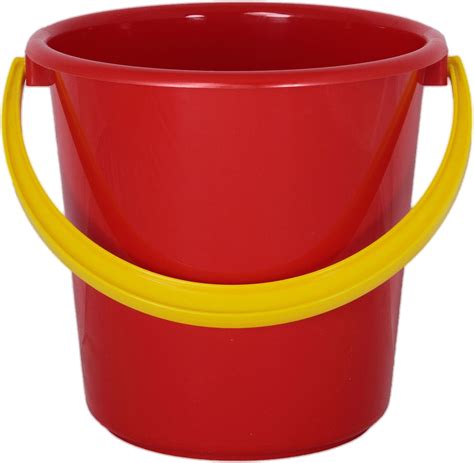 Plastic red bucket PNG image