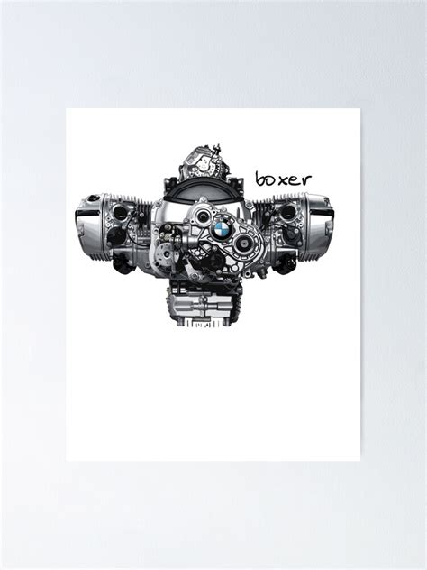 "Boxer Engine Logo (Black Text)" Poster for Sale by mantrithesan | Redbubble