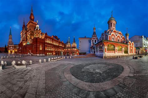 Panorama of the Red Square - Kremlin Historical Museum Photograph by ...