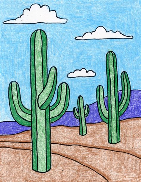 How to Draw Cactus · Art Projects for Kids | Art drawings for kids ...