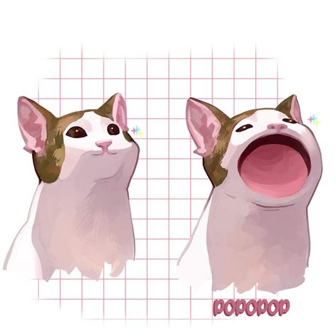 pop cat meme, by me, digital art, 2021 : r/Art