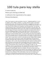 100 Tula Para Kay Stella Summary | paravlogs