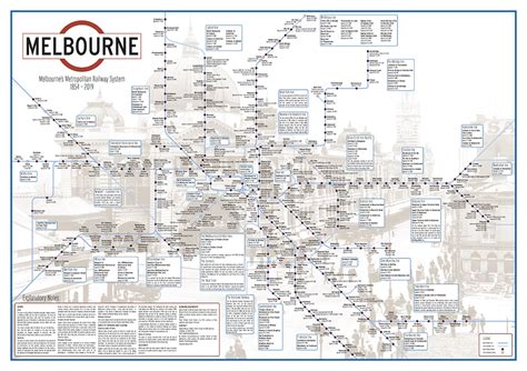 Melbourne Train Map - Trains & Trams