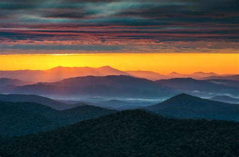 North Carolina Blue Ridge Parkway Sunrise Asheville NC