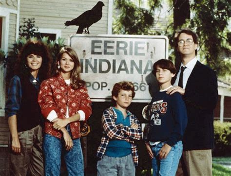 The cast of Eerie, Indiana, 1991. Omri Katz and Justin Shenkarow played ...