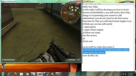 Battlefield 2 Ammo Hack 100 Percent Working using Cheat Engine - YouTube