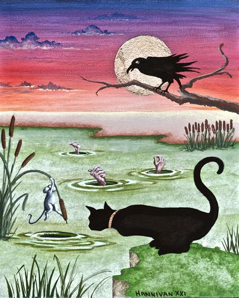 Black Cat Prints Creepy Art Fantasy Art - Etsy