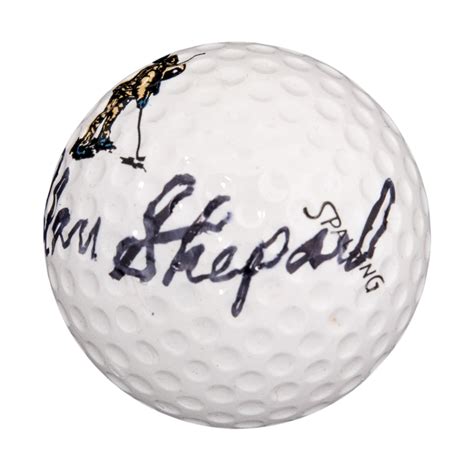 Lot Detail - Alan Shepard Autographed Commemorative "Moonball" Spalding ...