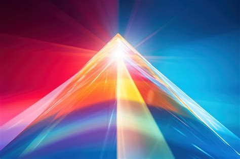 Premium AI Image | A closeup of a prism refracting sunlight into a spectrum of vivid colors