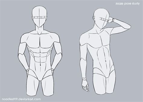 Male pose study #3 by noodles919 on DeviantArt | Anime poses reference ...