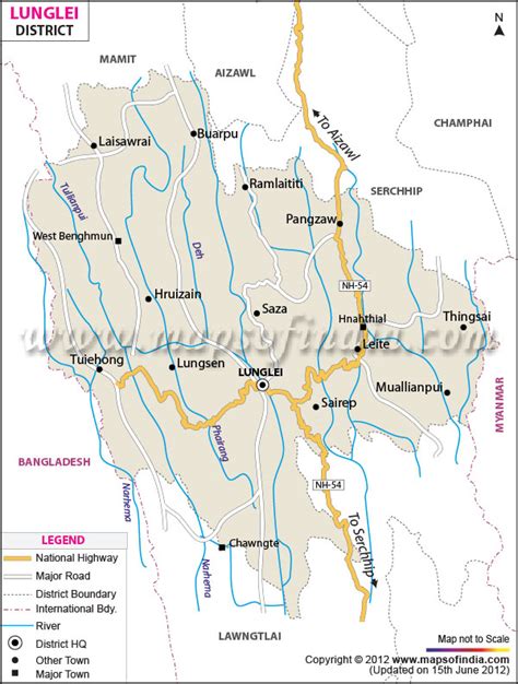 Lunglei District Map