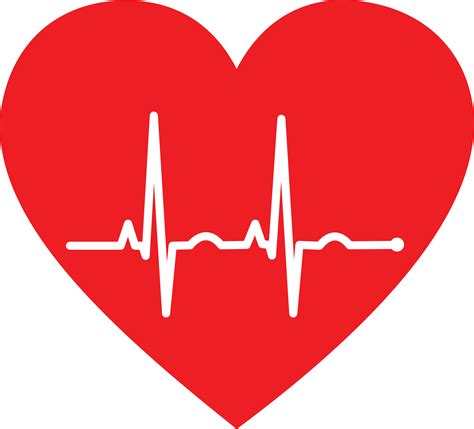 Free Clipart Of A Heart With An Ekg - Heart With Ekg Line - Png Download - Full Size Clipart ...