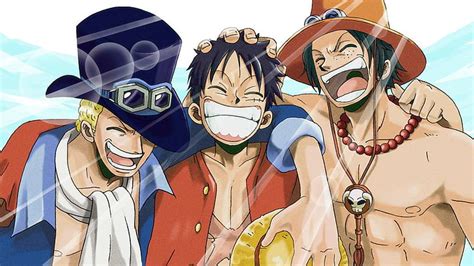 HD wallpaper: sabo, group, smile, piece, one, ace, luffy, friends ...