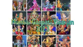 🔥Mumbai Ganpati Visarjan 2023🥺Mumbai's Biggest Ganpat... | Doovi