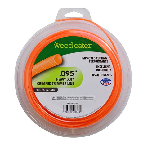 Weed Eater .095 in. 100 ft Crimped Replacement Trimmer Line - Walmart.com - Walmart.com