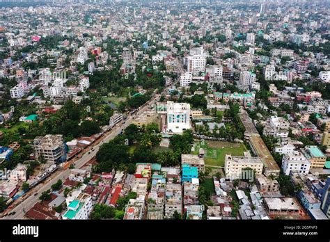 Khulna, Bangladesh - June 10, 2021: The bird's-eye view of Khulna city ...