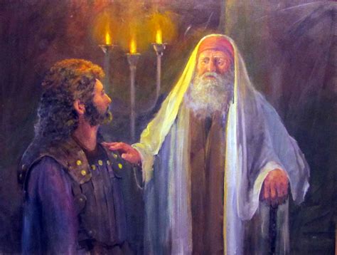 Gil Dellinger - "Samuel Anointing David" acrylic painting