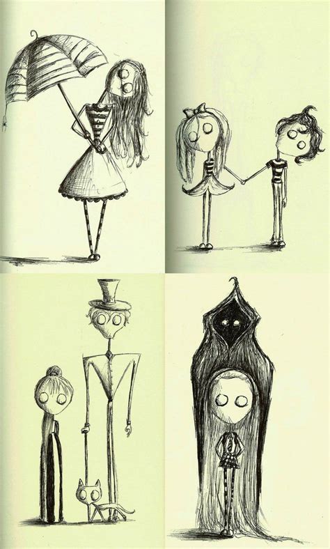 Tim Burton Inspired Sketches | Tim burton drawings style, Tim burton ...