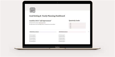 Goal Setting & Quarterly Planning Notion Dashboard for Entrepreneurs — Leticia J Collins