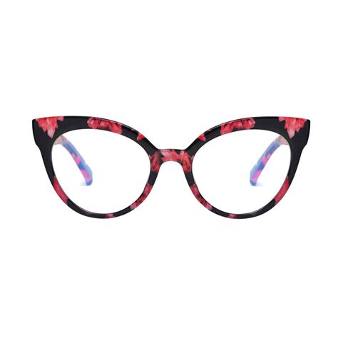 Retro Cat Eye Floral Glasses - Aoolia.com