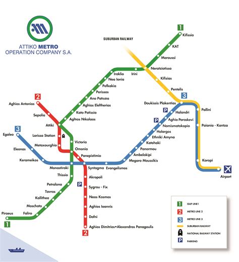 Athens metro map. | Athens metro, Metro map, Athens airport