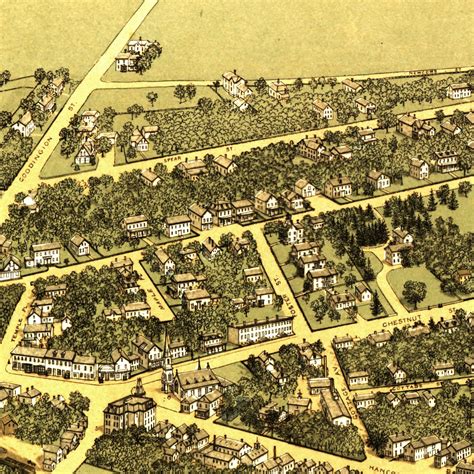 Vintage Map of Quincy, Massachusetts 1878 by Ted's Vintage Art