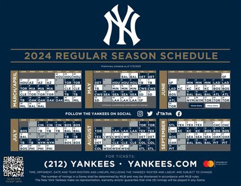 New York Yankees 2024 Schedule: Key Games, how to watch, and ticket details