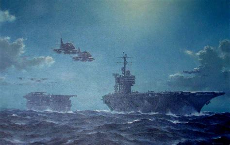 [ART] Painting of the Navy's first aircraft carrier, USS Langley (CV-1 ...