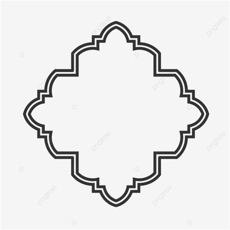 Islamic Frame With Graphic Motif Vector, Ramadan, Islamic, Design PNG and Vector with ...