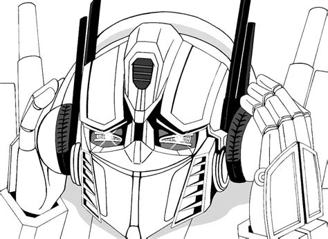 Optimus Prime is Listening Music coloring page - Download, Print or Color Online for Free