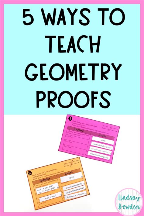 5 Ways to Teach Geometry Proofs - Lindsay Bowden