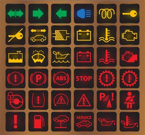 Warning Light Symbols On Dashboard